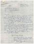 Letter: [Letter from Mrs. Claude Osburn, Jr. to Truett Latimer, March 13, 195…