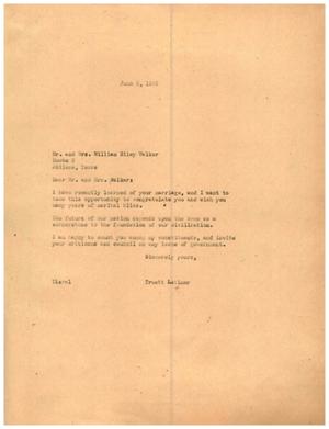 [Letter from Truett Latimer to Mr. and Mrs. William Riley Walker, June 6, 1955]