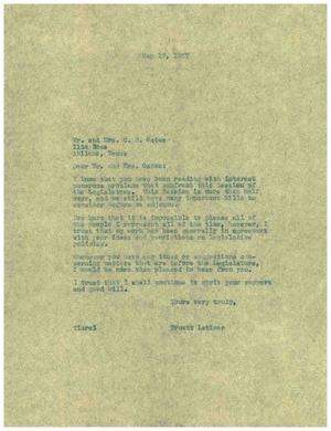 [Letter from Truett Latimer to Mr. and Mrs. C. B. Oates, May 17, 1957]
