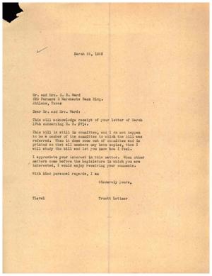 [Letter from Truett Latimer to Mr. and Mrs. C. B. Ward, March 23, 1955]