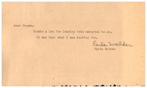 [Letter from Earle Walker to Truett Latimer]