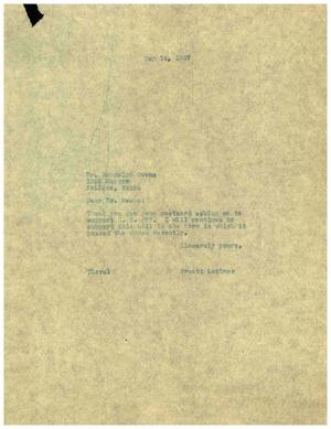 [Letter from Truett Latimer to Randolph Owens, May 14, 1957]
