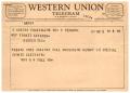 Letter: [Telegram from Mrs. R. H. Tull Jr. to Truett Latimer, February 5, 195…