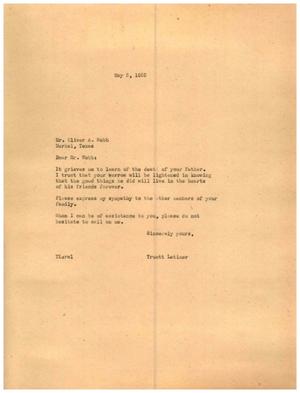 [Letter from Truett Latimer to Oliver A. Webb, May 5, 1955]