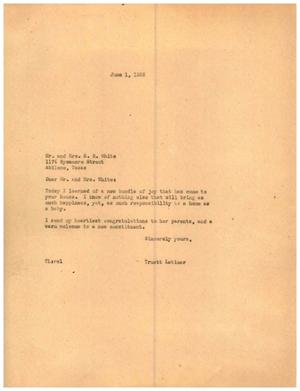 [Letter from Truett Latimer to Mr. and Mrs. S. R. White, June 1, 1955]