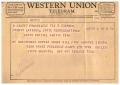 Letter: [Telegram from Rema Price to Truett Latimer, March 5, 1957]