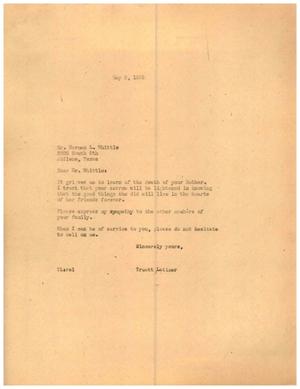 [Letter from Truett Latimer to Herman L. Whittle, May 2, 1955]