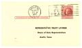 Thumbnail image of item number 2 in: '[Postcard from Oliver D. Simpson to Truett Latimer, March 30, 1957]'.