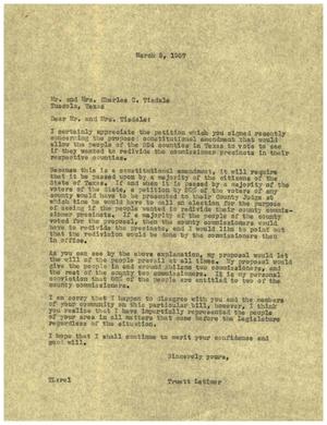 [Letter from Truett Latimer to Mr. and Mrs. Charles C. Tisdale, March 5,1957]