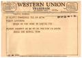 Letter: [Telegram from Woods Grocery to Truett Latimer, April 24, 1957]