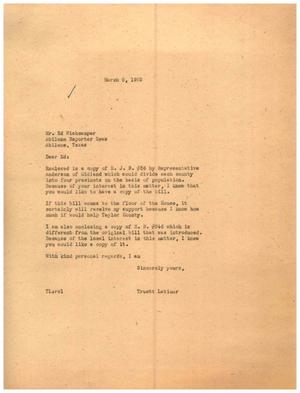 [Letter from Truett Latimer to Ed Wishcamper, March 6, 1955]