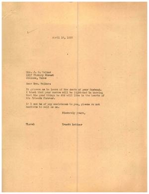 [Letter from Truett Latimer to Mrs. J. C. Walker, April 19, 1955]