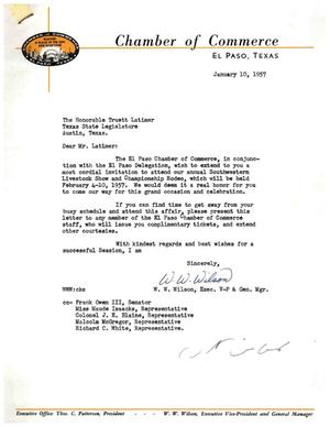 [Letter from W. W. Wilson to Truett Latimer, January 10, 1957]
