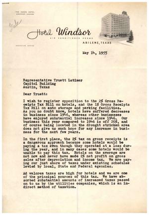 [Letter from Cecil Warren to Truett Latimer, May 14, 1955]