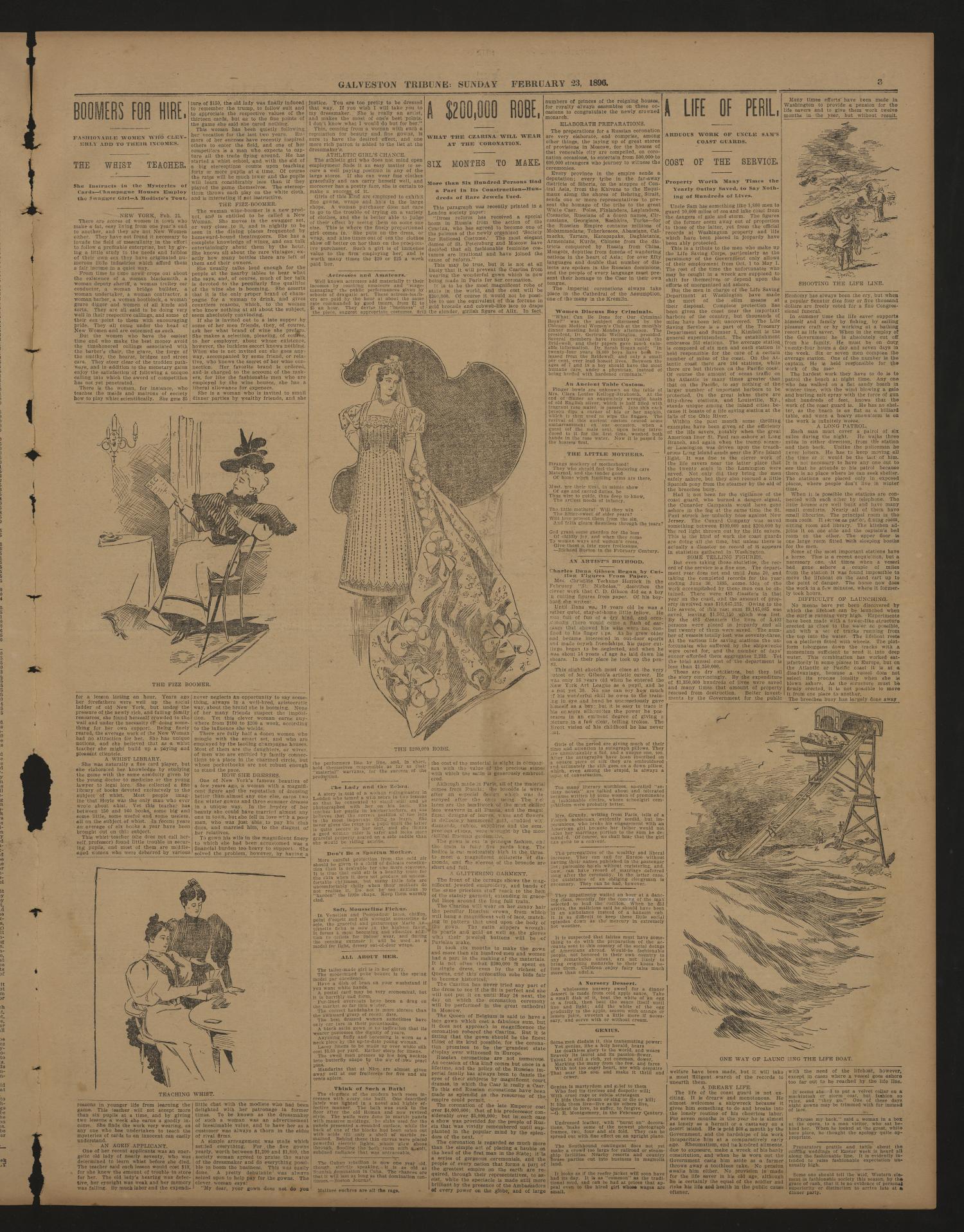 Galveston Tribune. (Galveston, Tex.), Vol. 16, No. 88, Ed. 1 Sunday, February 23, 1896
                                                
                                                    [Sequence #]: 3 of 8
                                                