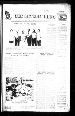Primary view of object titled 'The Detroit News (Detroit, Tex.), Vol. 1, No. 23, Ed. 1 Thursday, September 3, 1981'.