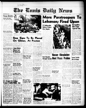 The Ennis Daily News (Ennis, Tex.), Vol. 67, No. 170, Ed. 1 Saturday, July 19, 1958