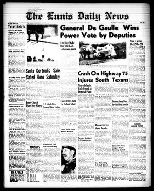 The Ennis Daily News (Ennis, Tex.), Vol. 67, No. 130, Ed. 1 Monday, June 2, 1958