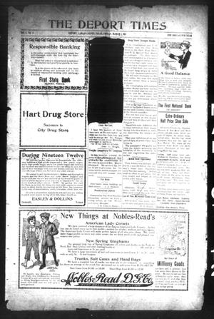 The Deport Times (Deport, Tex.), Vol. 4, No. 4, Ed. 1 Friday, March 1, 1912