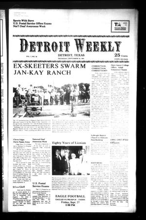 Detroit Weekly (Detroit, Tex.), Vol. 5, No. 36, Ed. 1 Thursday, September 26, 1991