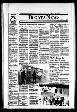Primary view of object titled 'Bogata News (Bogata, Tex.), Vol. 53, No. 44, Ed. 1 Thursday, August 16, 1990'.