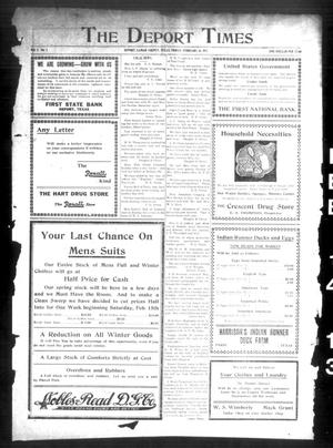 The Deport Times (Deport, Tex.), Vol. 5, No. 2, Ed. 1 Friday, February 14, 1913