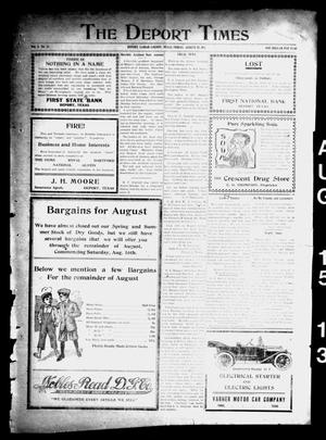 The Deport Times (Deport, Tex.), Vol. 5, No. 28, Ed. 1 Friday, August 15, 1913