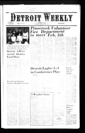 Primary view of object titled 'Detroit Weekly (Detroit, Tex.), Vol. 1, No. 30, Ed. 1 Thursday, January 29, 1987'.