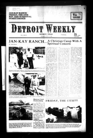 Primary view of object titled 'Detroit Weekly (Detroit, Tex.), Vol. 3, No. 99, Ed. 1 Thursday, July 19, 1990'.