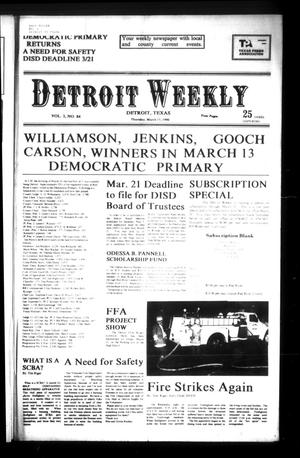Detroit Weekly (Detroit, Tex.), Vol. 3, No. 84, Ed. 1 Thursday, March 15, 1990