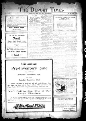 The Deport Times (Deport, Tex.), Vol. 4, No. 43, Ed. 1 Friday, November 29, 1912