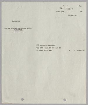[Invoice for Expenses by H. Kempner, June 1964]