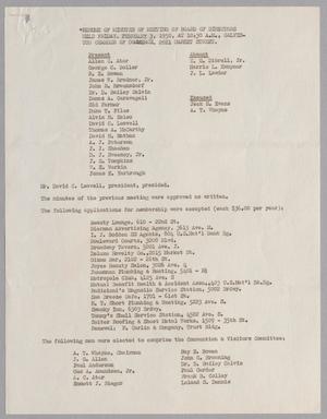 [Meeting Minutes from Galveston Chamber of Commerce, February 3, 1950]