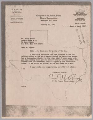 [Letter from William Randall Poage to Perry E. Moore, January 11, 1967]
