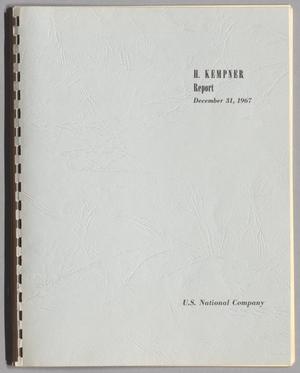 Primary view of object titled 'H. Kempner Report, December 31, 1967'.