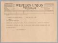 Letter: [Telegram from Fred Chandler, Jr., to R. I . Mehan, December 8, 1956]