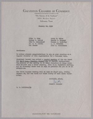 [Letter from E. S. Holliday to Allen C. Ater, January 12, 1950]