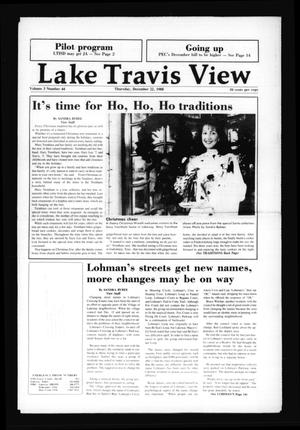 Primary view of object titled 'Lake Travis View (Austin, Tex.), Vol. 3, No. 44, Ed. 1 Thursday, December 22, 1988'.
