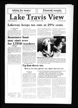 Primary view of object titled 'Lake Travis View (Austin, Tex.), Vol. 3, No. 31, Ed. 1 Thursday, September 22, 1988'.