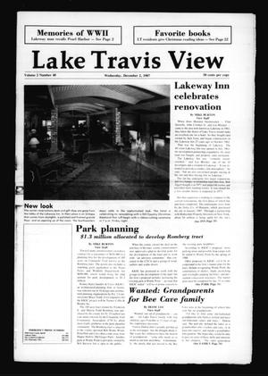 Primary view of object titled 'Lake Travis View (Austin, Tex.), Vol. 2, No. 40, Ed. 1 Wednesday, December 2, 1987'.