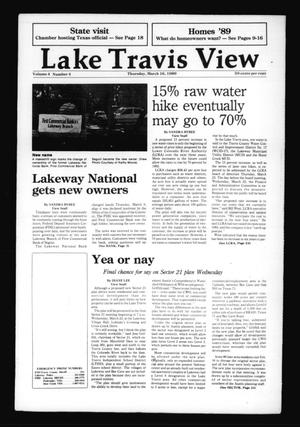 Primary view of object titled 'Lake Travis View (Austin, Tex.), Vol. 4, No. 4, Ed. 1 Thursday, March 16, 1989'.