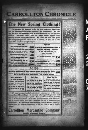 Carrollton Chronicle (Carrollton, Tex.), Vol. 3, No. 35, Ed. 1 Friday, March 22, 1907