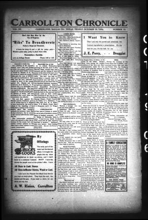 Carrollton Chronicle (Carrollton, Tex.), Vol. 3, No. 13, Ed. 1 Friday, October 19, 1906