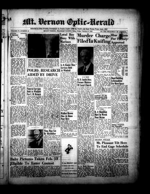 Mt. Vernon Optic-Herald (Mount Vernon, Tex.), Vol. 77, No. 21, Ed. 1 Friday, February 9, 1951
