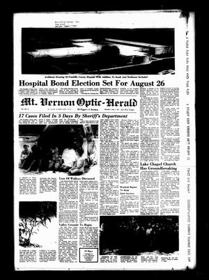 Primary view of object titled 'Mt. Vernon Optic-Herald (Mount Vernon, Tex.), Vol. 100, No. 47, Ed. 1 Thursday, August 7, 1975'.