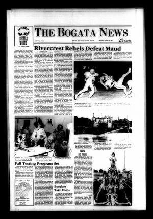 Primary view of object titled 'The Bogata News (Bogata, Tex.), Vol. 75, No. 2, Ed. 1 Thursday, October 31, 1985'.