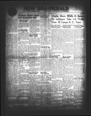 Primary view of object titled 'New Era-Herald (Hallettsville, Tex.), Vol. 74, No. [78], Ed. 1 Tuesday, June 17, 1947'.
