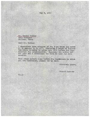 [Letter from Truett Latimer to Hester Kelley, May 2, 1959]