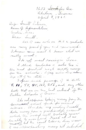[Letter from Truett Latimer to Edith M. Ballard, April 8, 1961]