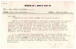 [Letter from Mrs. B. C. Stephenson to Truett Latimer, July 18, 1959]